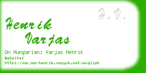 henrik varjas business card